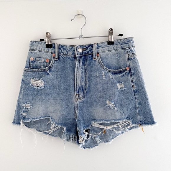 Signature 8 Destroyed Denim Cut Off Shorts - Picture 2 of 7